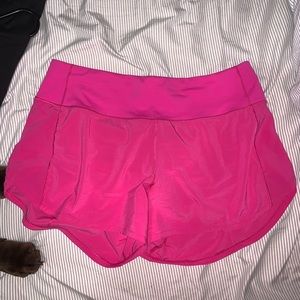 Lululemon Sonic Pink Speed Up Shorts